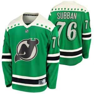 Herren New Jersey Devils Eishockey Trikot p.k.subban #76 2021 St Patricks Day Grün Breakaway